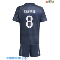 Camisa de time de futebol Real Madrid Federico Valverde #8 Replicas 2º Equipamento Infantil 2025-26 Manga Curta (+ Calças curtas)